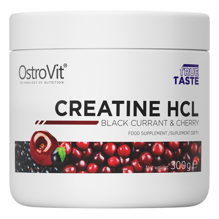 OstroVit Kreatyna HCL 300 g czarna porzeczka z wiśnią