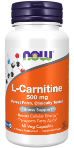 NOW Foods L-Carnitine 500 mg Veg Caps L-karnityna