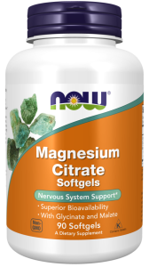 NOW Foods Magnesium Citrate Softg 90 Cytrynian Magnezu  
