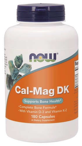 NOW Foods Cal-Mag DK – 180 kapsułek Wapń Magnez D3 K2