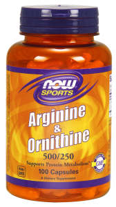 NOW Foods L-Arginine & Ornithine – Arginina i Ornityna 500/250 mg – 100 kapsułek