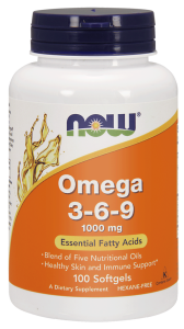 NOW Foods Omega 3-6-9, 1000 mg – 100 kaps 