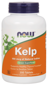 NOW Foods Kelp – Algi morskie – 200 tab Jod