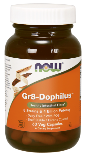NOW Foods Gr8 Dophilus™ – Probiotyk 8 szczepów – 60 kaps