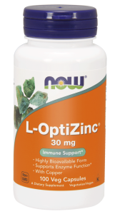 NOW Foods L- OptiZinc® 30 mg – chelat cynku i miedzi – 100 kaps