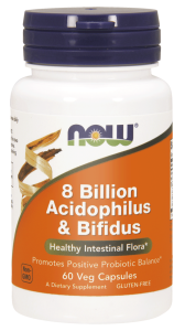 NOW Foods  8 Bilion Acidofilus i Bifidus, 8 miliardów – probiotyk Acidophilus – 60kaps