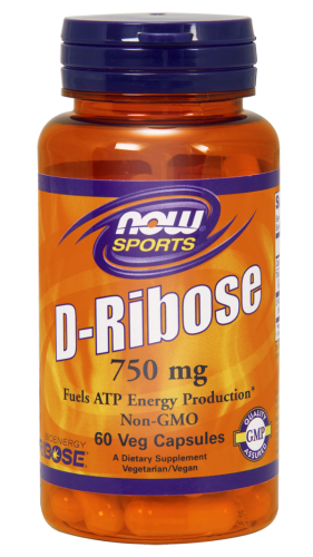 NOW Foods D-Ribose 750 mg – Zasila ATP, Ryboza – 60 kaps