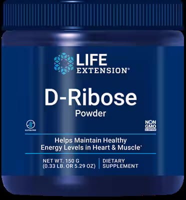 Life Extension D-Ribose Powder - 150 grams ryboza