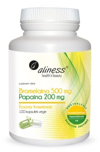 ALINESS Bromelina 500mg, Papaina 200 mg / 100 VEGE bromelaina