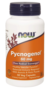 NOW Foods Pycnogenol 60 mg wyciąg z kory sosny śródziemnomorskiej 60 mg – 50 kap
