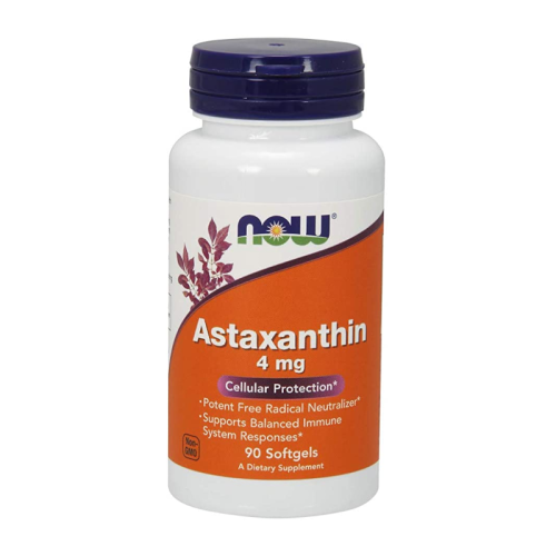 NOW Astaksantyna  Astaxanthin 4mg 90softgels - 