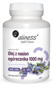  Aliness Olej z nasion ogórecznika  1000 mg x 60 caps 