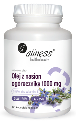  Aliness Olej z nasion ogórecznika  1000 mg x 60 caps 