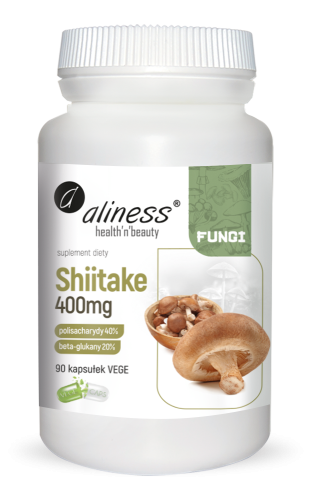 Aliness Shiitake ekstrakt shitake 400mg x 90 Vege caps.
