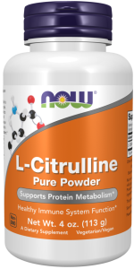 NOW Foods L-Citrulline powder proszek citrulina cytrulina 
