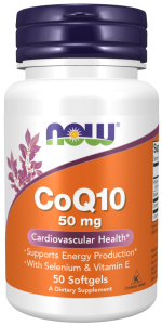 NOW Foods CoQ10 50 mg + selen + witamina E   koenzym