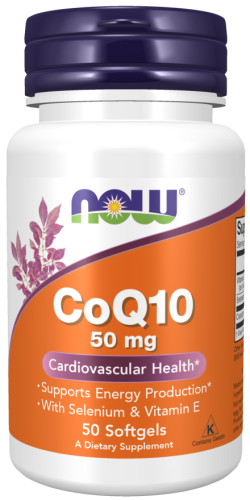 NOW Foods CoQ10 50 mg + selen + witamina E   koenzym