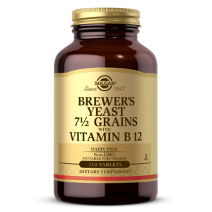Solgar BREWER’S YEAST 7 1/2 GRAINS TABLETS WITH VITAMIN B12 Drożdże piwne B-12