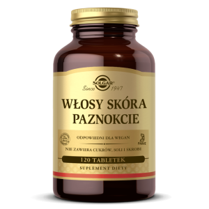 Solgar Włosy, Skóra, Paznokcie - 120 tabl 