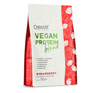 OstroVit Vegan Protein Blend 700 g truskawkowy Białko grochu