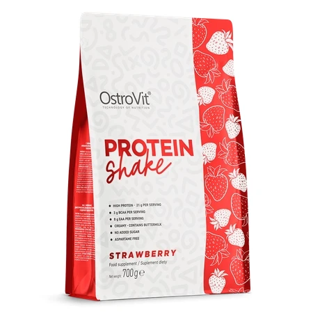 OstroVit Protein Shake 700 g truskawkowy białko sojowe