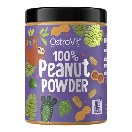OstroVit 100% Peanut Powder 500 g Sproszkowane orzechy arachidowe, bez zbędnych dodatków i wypełniaczy