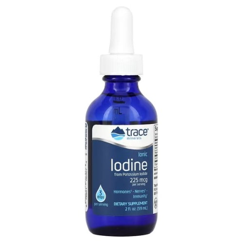 Trace Minerals ®, Ionic Iodine, 225 mcg, 2 fl oz (59 ml) Jod jonowy
