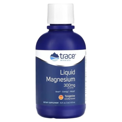 Trace Minerals ®, Liquid Magnesium, Tangerine, 300 mg, 16 fl oz (473 ml) Magnez w płynie