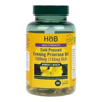 Holland & Barrett  Evening 1500 mg w 60 kaps -  tłoczony na zimno olej z wiesiołka  