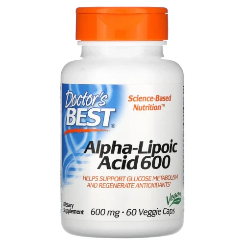 Doctor's Best Alpha-Lipoic Acid 600, 600 mg, 60 Veggie Caps ALA