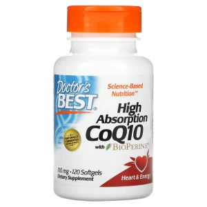 Doctor's Best High Absorption CoQ10 with BioPerine, 100 mg, 120 Softgels Koenzym Q10 Bioeryna