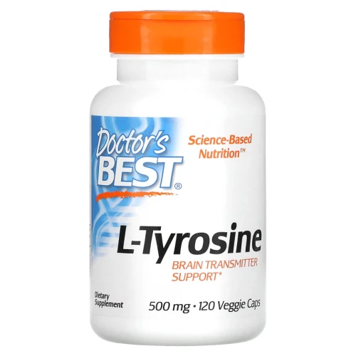 Doctor's Best Best L-Tyrosine, 500 mg, 120 Veggie Caps L-tyrozyna