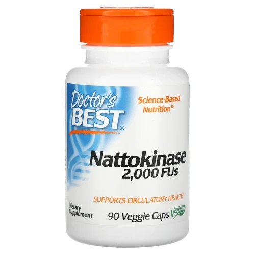 Doctor's Best Nattokinase, 2,000 FUs, 90 Veggie Caps Nattokinaza 