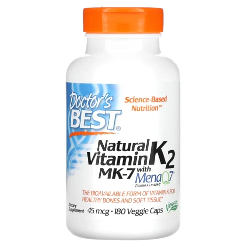 Doctor's Best Natural Vitamin K2 MK-7 with MenaQ7, 45 mcg, 180 Veggie Witamina K2 