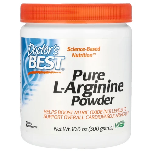 Doctor's Best Pure L-Arginine Powder, 10.6 oz (300 g) L-arginina
