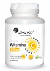 ALINESS Witamina C 500 mg, micoractive 12h x 100 Vege caps