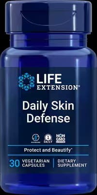 Life Extension Daily Skin Defense 30 vegetarian Rozmaryn Oliwki Werbena