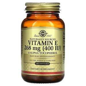 Solgar, Witamina E, pochodzenia naturalnego, 268 mg (400 j.m.), 100 kapsułek