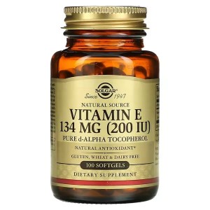 Solgar, Witamina E, pochodzenia naturalnego, 268 mg (200 j.m.), 100 kapsułek 