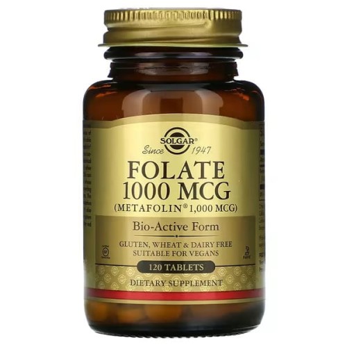 Solgar FOLATE 1000 MCG  METAFOLIN Folian kwas foliowy 120tab