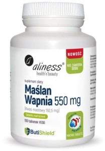  Aliness Maślan wapnia 550 mg (bez sodu) x 100 tab. matrycowych 