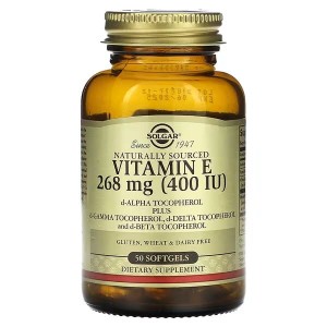 Solgar, Witamina E, pochodzenia naturalnego, 268 mg (400 j.m.), 50 kapsułek 