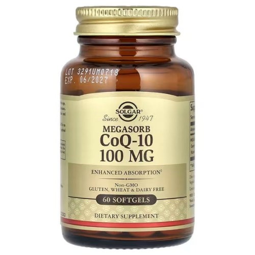 Solgar, Megasorb CoQ-10, 100 mg, 60 kapsułek Q10