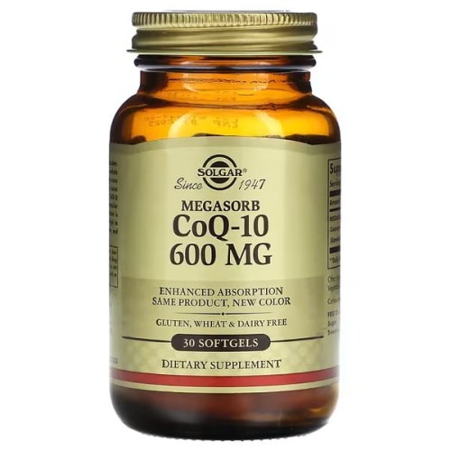 Solgar, Megasorb CoQ-10, AZ 600 mg, 30 kapsułek miękkich