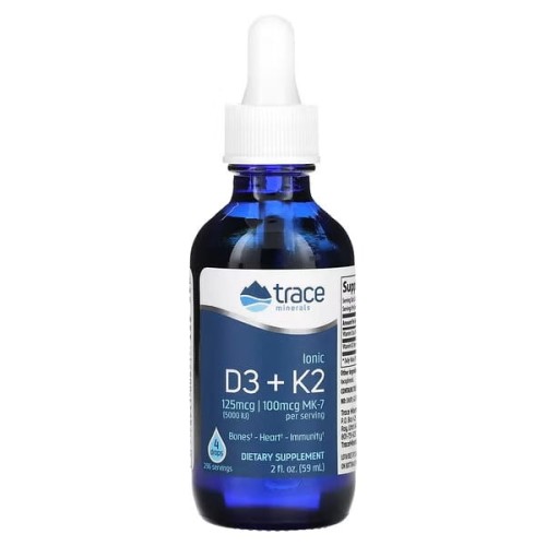 Trace Minerals  Trace Minerals ®, Ionic D3 + K2, 59 ml
