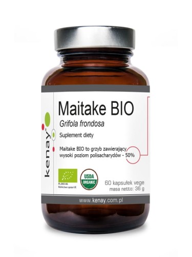 Kenay Maitake BIO Grifola frondosa (60 kapsułek vege) - suplement diety 