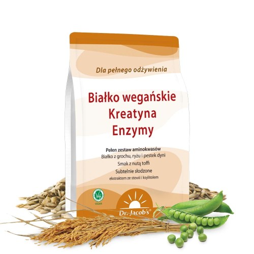 Dr Jacobs Białko wegańskie Kreatyna Enzymy  / Vegan Protein 