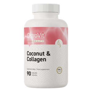 OstroVit coconut + kolagen Kolagen Morski + Olej MCT z kokosa 90 kapsułek coconut + kolagen