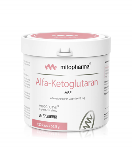 -50% Mito Pharma Dr. Enzmann Alfa-Ketoglutaran wapń  ważność 30.11.2026 wyprzedaż