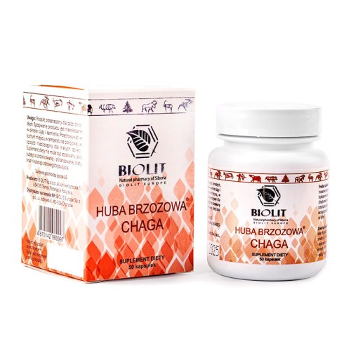 Biolit Chaga – huba brzozowa Taksyfolina